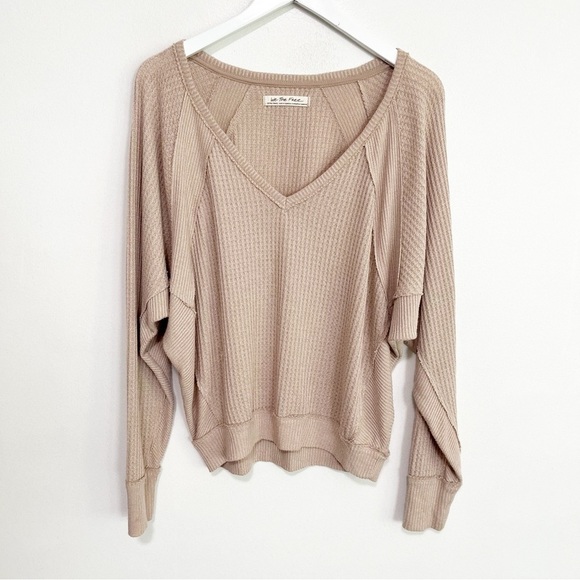 BOGO! Free People Santa Clara Thermal Toasted Oat Oversized XS - Picture 3 of 10